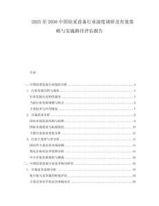 2025至2030中國鉆采設備行業深度調研及有效策略與實施路徑評估報告