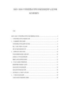 2025-2030中國(guó)消費(fèi)品零售市場(chǎng)發(fā)展趨勢(shì)與競(jìng)爭(zhēng)格局分析報(bào)告