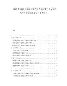 2025至2030醫(yī)院治療革蘭陰性菌感染行業(yè)發(fā)展研究與產(chǎn)業(yè)戰(zhàn)略規(guī)劃分析評估報告