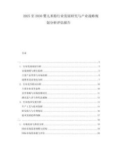 2025至2030嬰兒米粉行業(yè)發(fā)展研究與產(chǎn)業(yè)戰(zhàn)略規(guī)劃分析評估報告