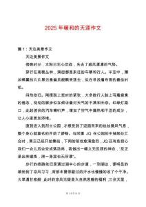 2025年暖和的天涯作文