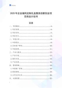 2025年企業福利定制禮盒服務創新創業項目商業計劃書