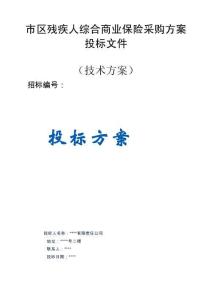 殘疾人綜合商業(yè)保險采購服務(wù)方案投標(biāo)文件（技術(shù)標(biāo)）
