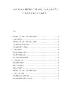 2025至2030硬脂酸正丁酯（NBS）行業(yè)發(fā)展研究與產(chǎn)業(yè)戰(zhàn)略規(guī)劃分析評估報告