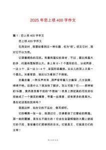 2025年戀上塤400字作文