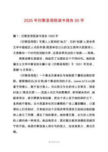 2025年巴黎圣母院讀書報告00字
