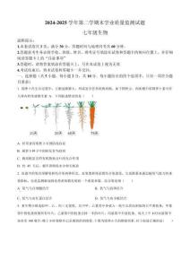 內蒙古赤峰市巴林左旗2024-2025學年七年級下學期期末生物試題（含答案）