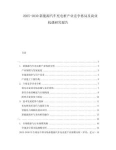 2025-2030新能源汽車充電樁產業競爭格局及商業機遇研究報告