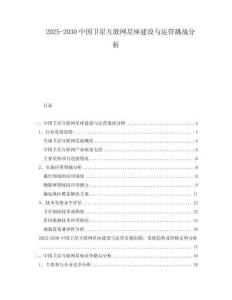 2025-2030中國衛(wèi)星互聯(lián)網(wǎng)星座建設(shè)與運(yùn)營挑戰(zhàn)分析