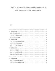 2025至2030中國Waldenstrom巨球蛋白血癥療法行業(yè)市場深度研究與戰(zhàn)略咨詢分析報告