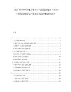 2025至2030全球及中國十六烷值改進劑（2EHN）行業發展研究與產業戰略規劃分析評估報告