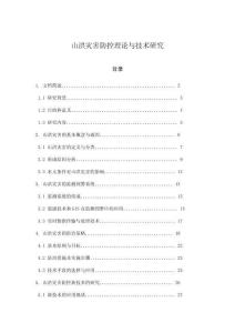 山洪災(zāi)害防控理論與技術(shù)研究