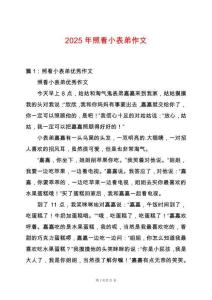 2025年照看小表弟作文