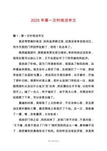 2025年第一次針線活作文