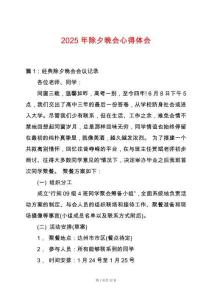 2025年除夕晚會心得體會