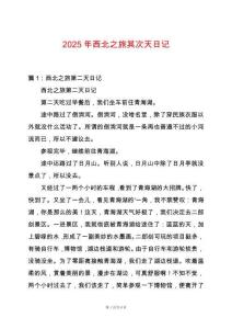 2025年西北之旅其次天日記