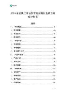 2025年武俠江湖動作冒險創(chuàng)新創(chuàng)業(yè)項目商業(yè)計劃書