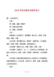 2025年武術(shù)基本功教學(xué)設(shè)計(jì)
