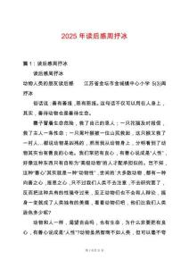2025年讀后感周抒冰
