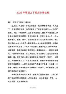 2025年穹頂之下觀后心得總結