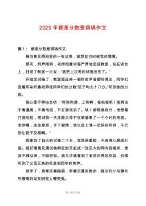 2025年都是分數惹得禍作文