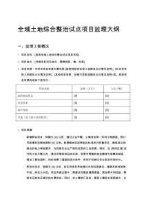 全域土地綜合整治試點項目監理大綱