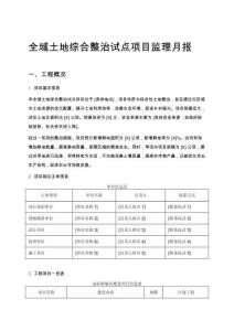 全域土地綜合整治試點項目監理月報