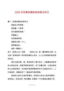 2025年風(fēng)景如畫的桂林游記作文