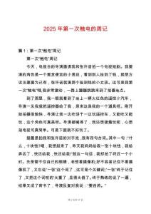 2025年第一次觸電的周記