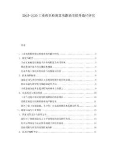 2025-2030工業視覺檢測算法準確率提升路徑研究