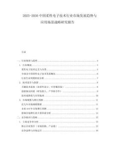 2025-2030中國柔性電子技術行業(yè)市場發(fā)展趨勢與應用場景戰(zhàn)略研究報告