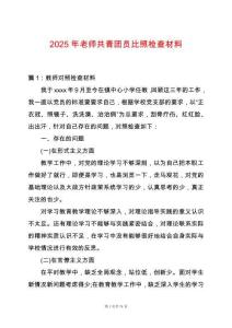 2025年老師共青團員比照檢查材料