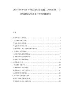 2025-2030中國(guó)N-環(huán)己基吡咯烷酮（CAS456789）行業(yè)高溫穩(wěn)定性需求與材料改性報(bào)告