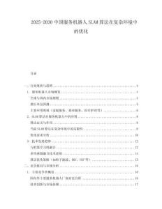 2025-2030中國服務機器人SLAM算法在復雜環(huán)境中的優(yōu)化