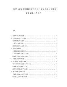 2025-2030中國鋁硅酸鈣進出口貿易數據與全球化競爭策略分析報告