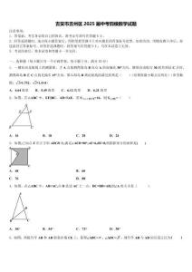 吉安市吉州區2025屆中考四模數學試題含解析