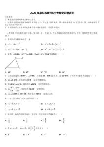 2025年阜陽市潁州區中考數學五模試卷含解析