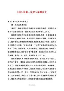 2025年第一次買火車票作文