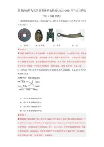 貨幣的使用與世界貨幣體系的形成-2023-2024學(xué)年高三歷史二輪（專題訓(xùn)練）解析版