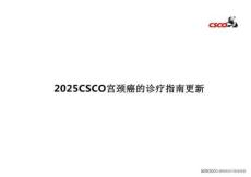 2025CSCOCSCO宮頸癌的診療指南更新