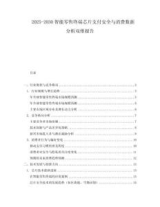 2025-2030智能零售終端芯片支付安全與消費(fèi)數(shù)據(jù)分析雙維報(bào)告