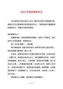 2025年我的蠟筆作文