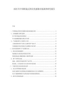 2025年中國阻旋式料位傳感器市場(chǎng)調(diào)查研究報(bào)告