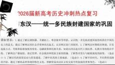 2026屆新高考歷史沖刺熱點復習西漢與東漢——統一多民族封建國家的鞏固