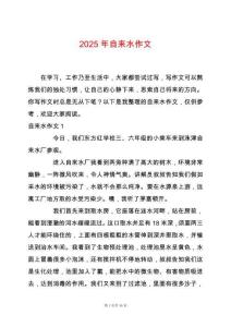 2025年自來水作文