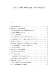 2025年彩鋼瓦成型機(jī)組項(xiàng)目可行性研究報(bào)告