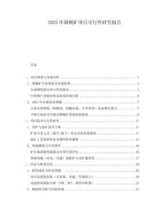 2025年銻精礦項目可行性研究報告