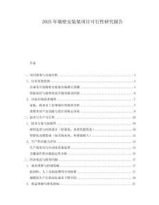 2025年墻壁安裝架項(xiàng)目可行性研究報(bào)告