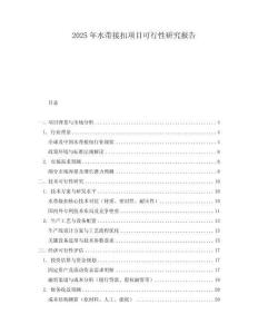 2025年水帶接扣項目可行性研究報告