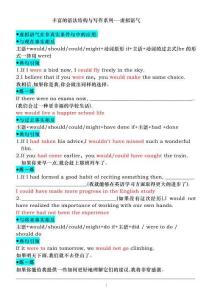 豐富的語法結(jié)構(gòu)與寫作系列---虛擬語氣（教師版)